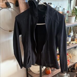 Alphalete Black Hooded Zip-Up Utility Jacket